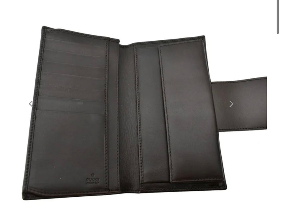 GUCCI GG MONOGRAM WEB VINTAGE CONTINENTAL WALLET
