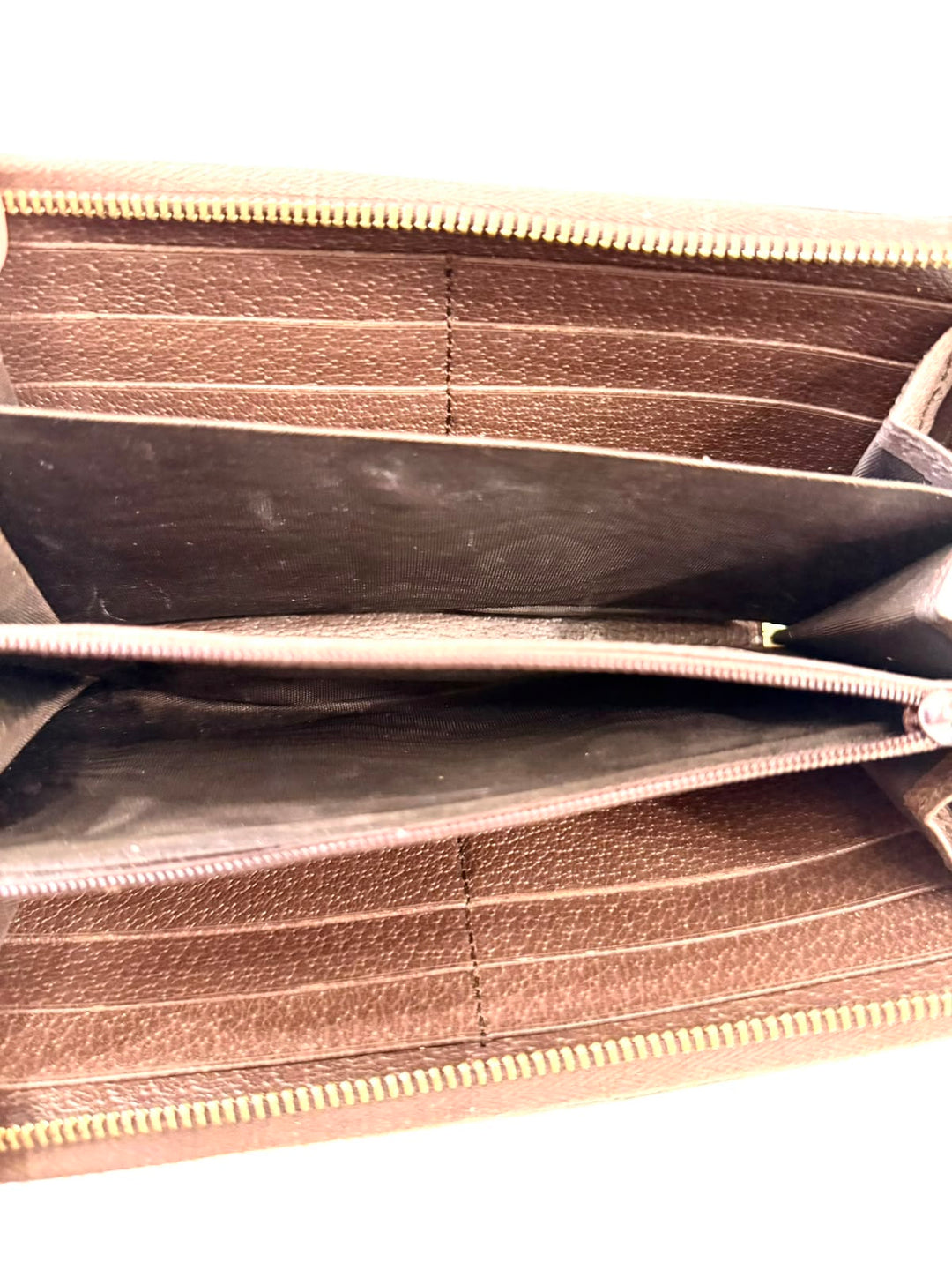GUCCI GG SUPREME MONOGRAM WEB OPHIDIA ZIPPY WALLET