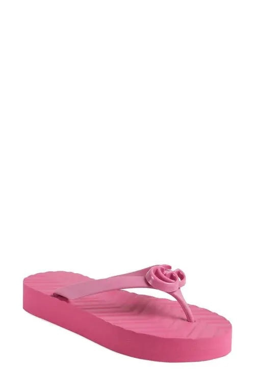 GUCCI GG RUBBER CHEVRON PASCAR PLATFORM MULES