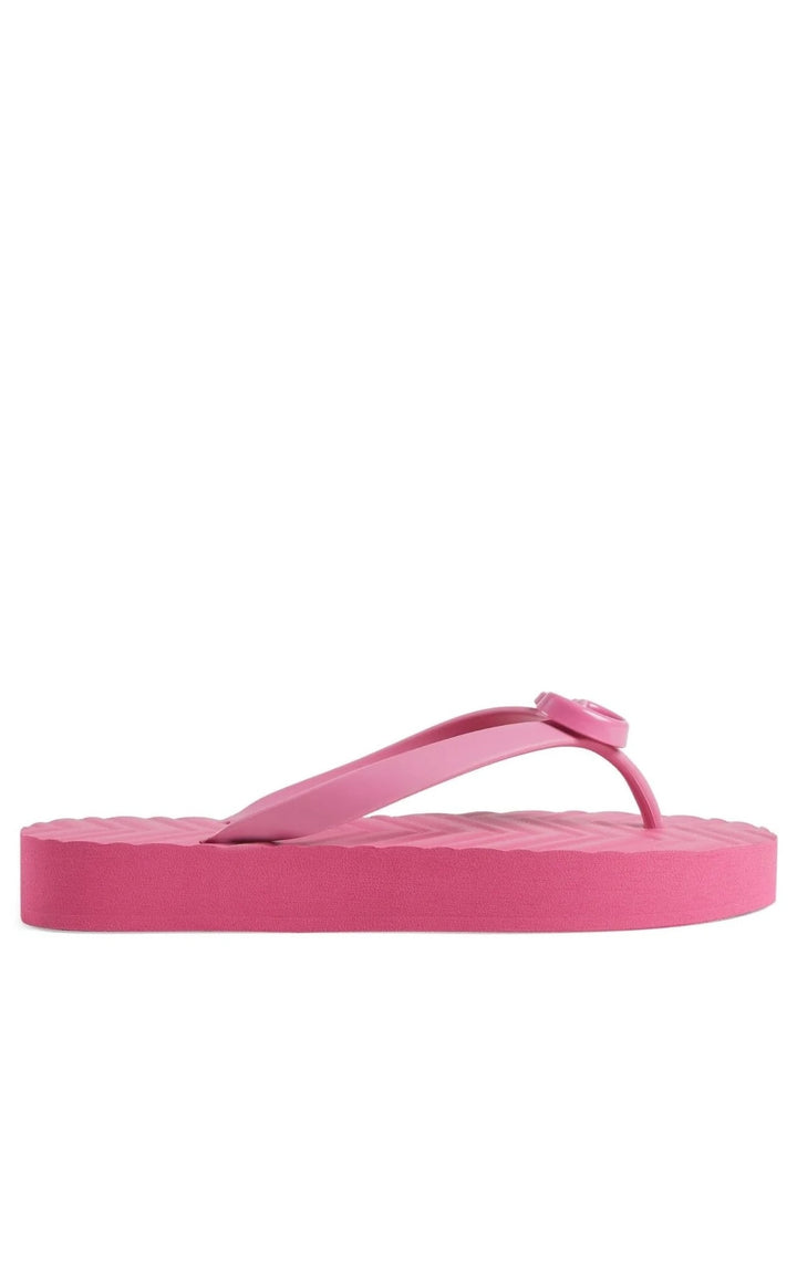 GUCCI GG RUBBER CHEVRON PASCAR PLATFORM MULES