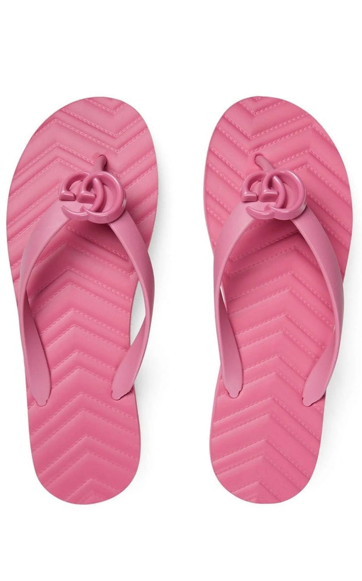 GUCCI GG RUBBER CHEVRON PASCAR PLATFORM MULES