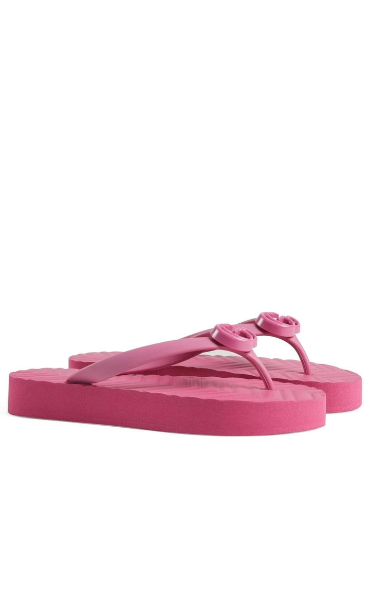 GUCCI GG RUBBER CHEVRON PASCAR PLATFORM MULES