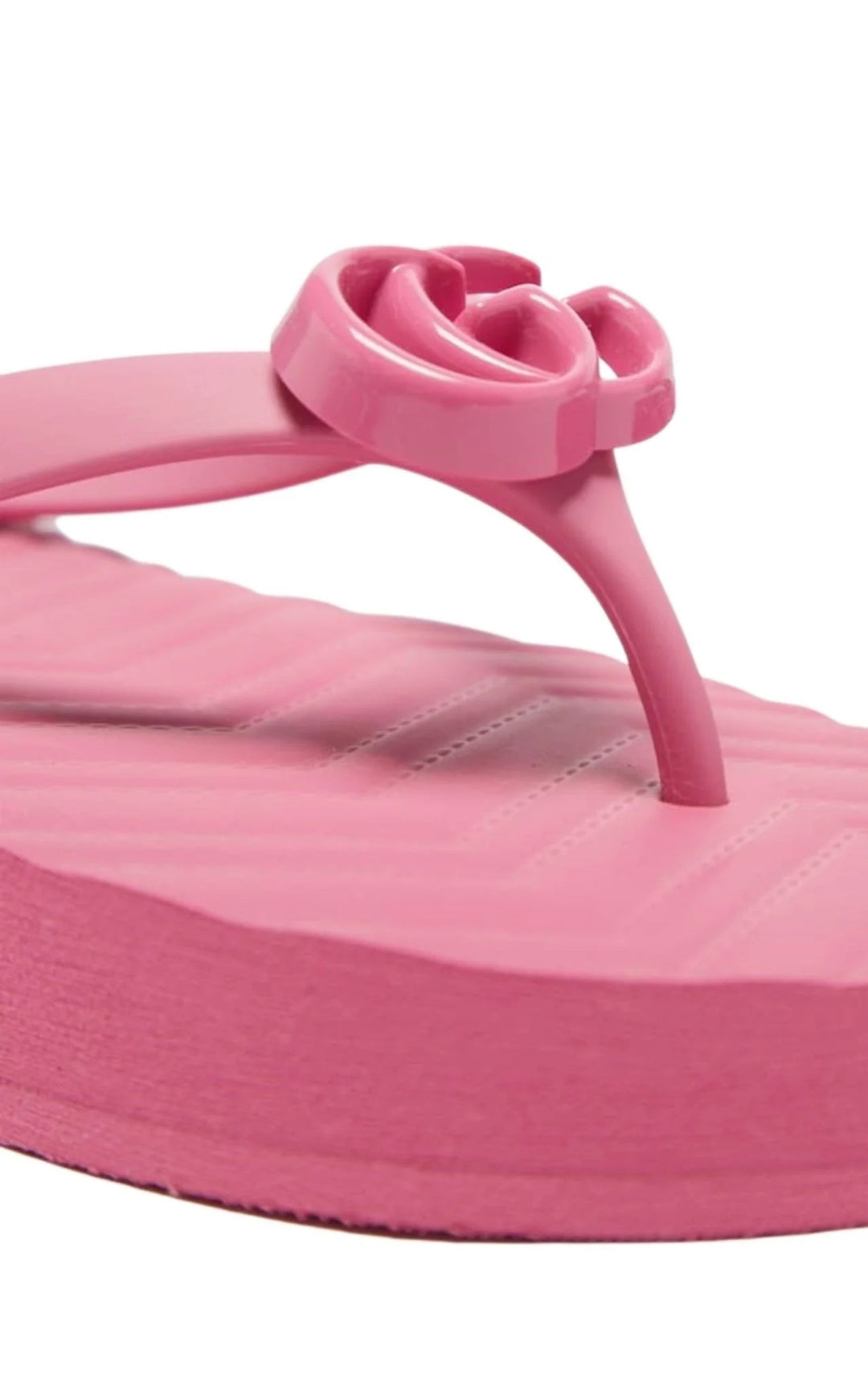 GUCCI GG RUBBER CHEVRON PASCAR PLATFORM MULES