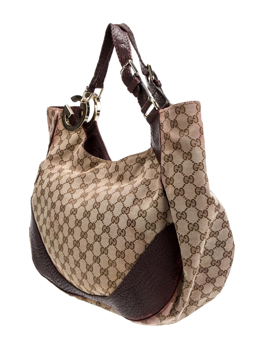 GUCCI GG SUPREME LARGE CHARLOTTE HOBO BAG