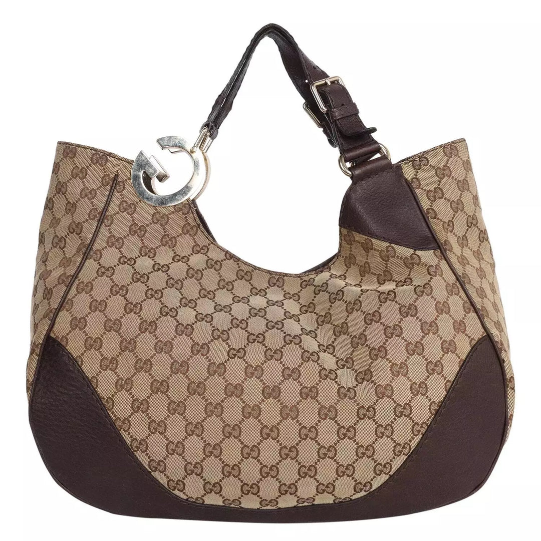 GUCCI GG SUPREME LARGE CHARLOTTE HOBO BAG
