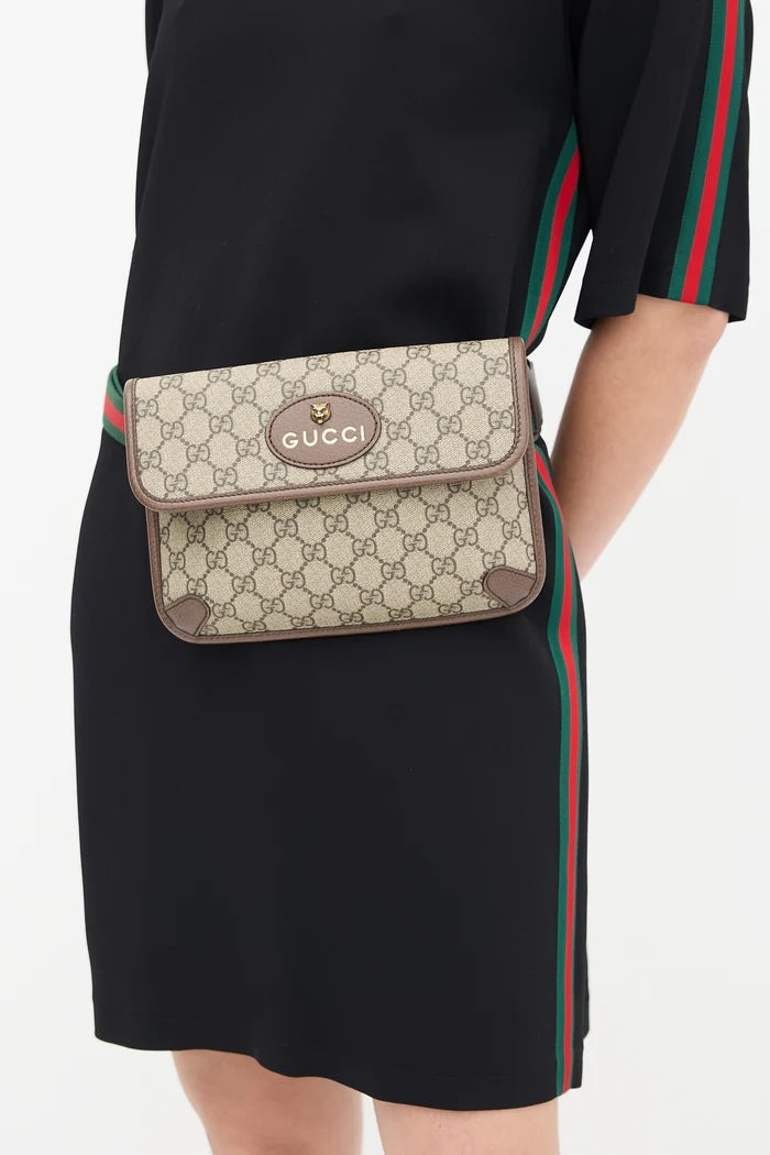 GUCCI GG SUPREME MONOGRAM NEO VINTAGE WEB BELT BAG