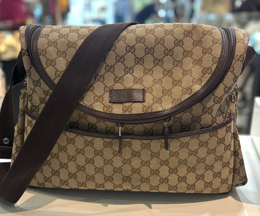 GUCCI GG SUPREME DIAPER BAG