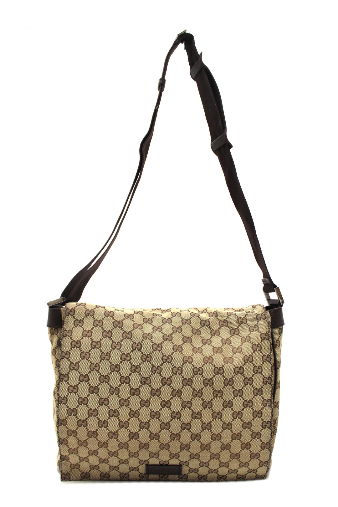 GUCCI GG SUPREME FLAP MESSENGER BAG