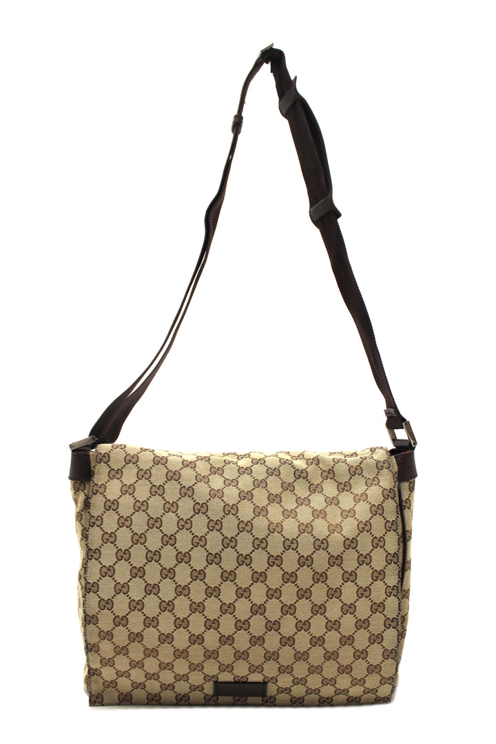 GUCCI GG SUPREME FLAP MESSENGER BAG