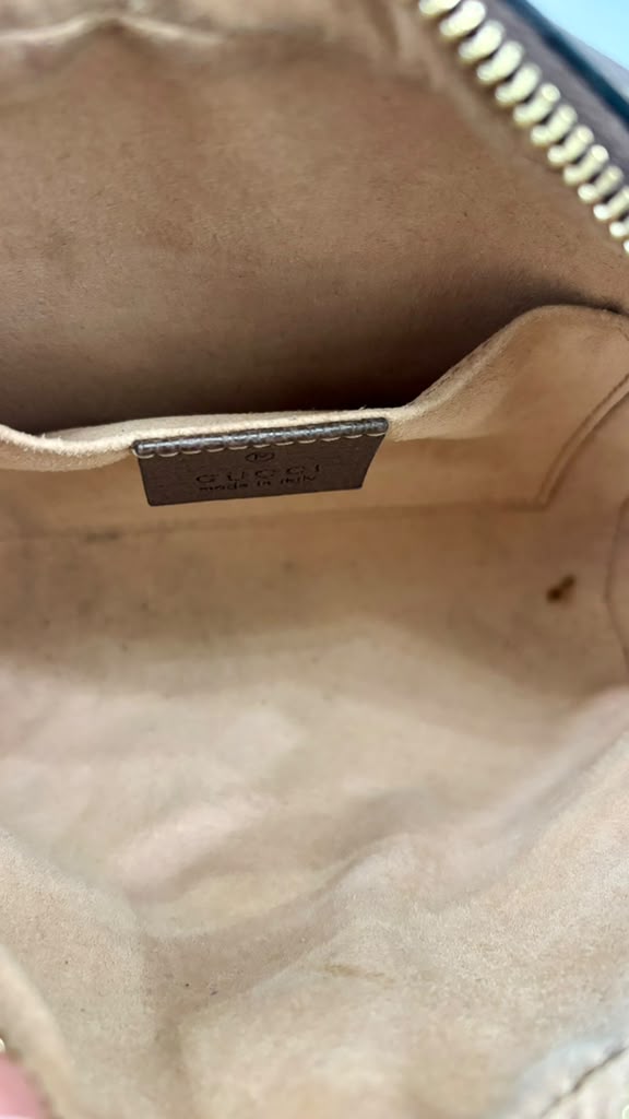 GUCCI GG SUPREME MONOGRAM WEB MINI OPHIDIA CROSSBODY