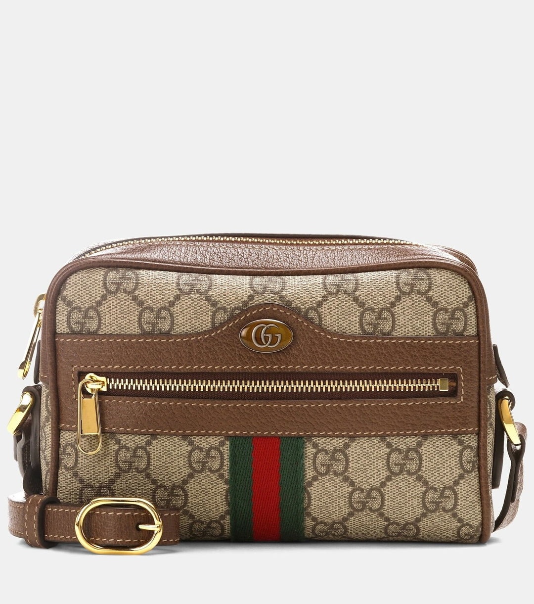 GUCCI GG SUPREME MONOGRAM WEB MINI OPHIDIA CROSSBODY