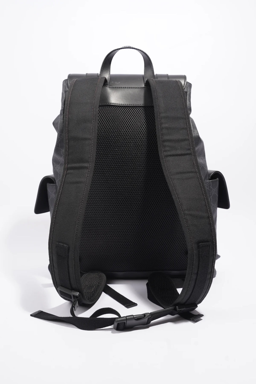 GUCCI GG SUPREME MONOGRAM APPIA CALFSKIN WEB BACKPACK