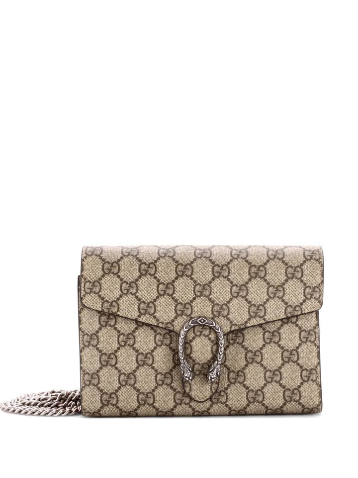 GUCCI GG SUPREME DIONYSUS WALLET ON CHAIN – CHERRY RED LEATHER INTERIOR