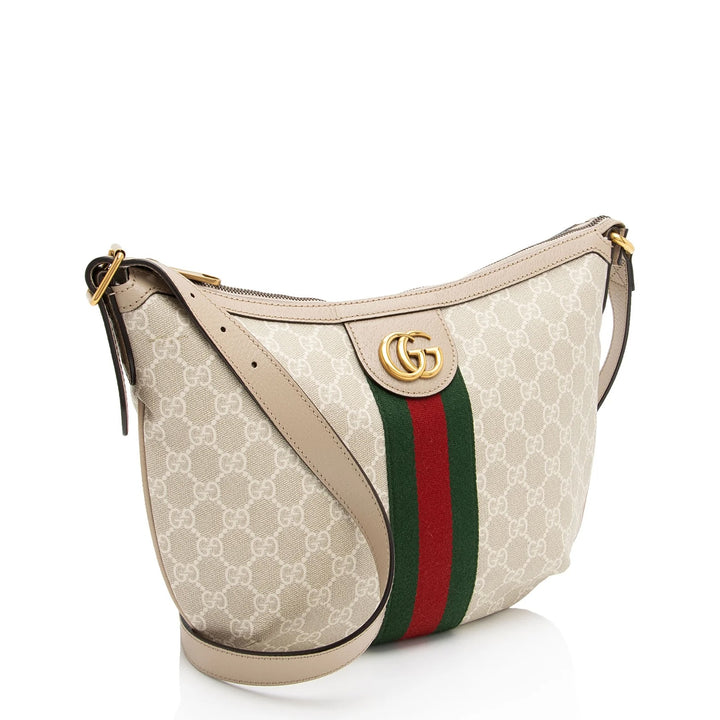 GUCCI GG SUPREME MONOGRAM WEB SMALL OPHIDIA SHOULDER BAG