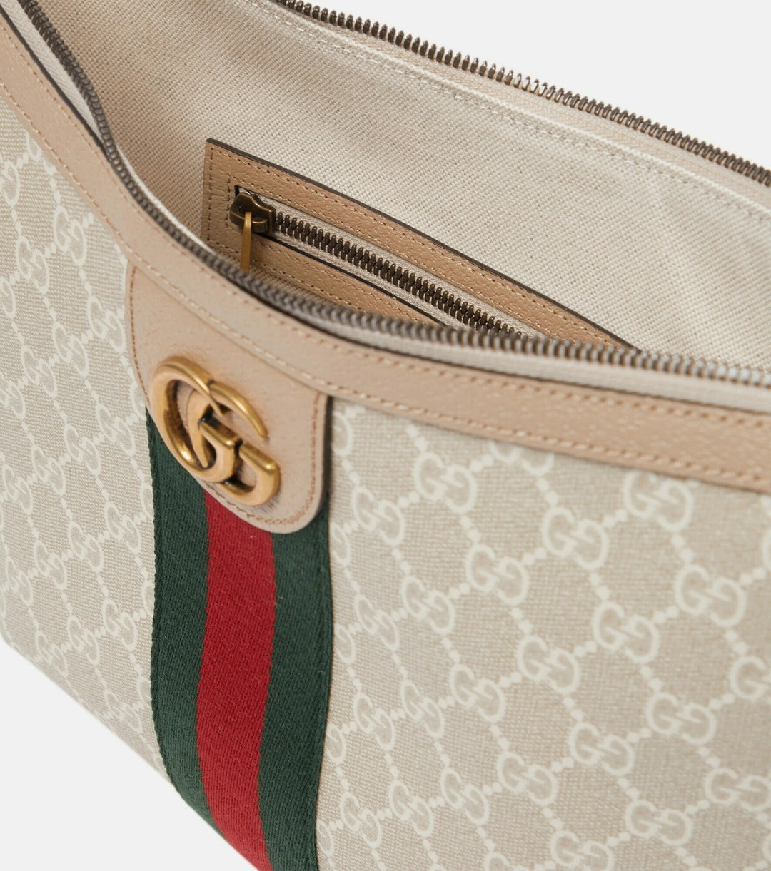 GUCCI GG SUPREME MONOGRAM WEB SMALL OPHIDIA SHOULDER BAG
