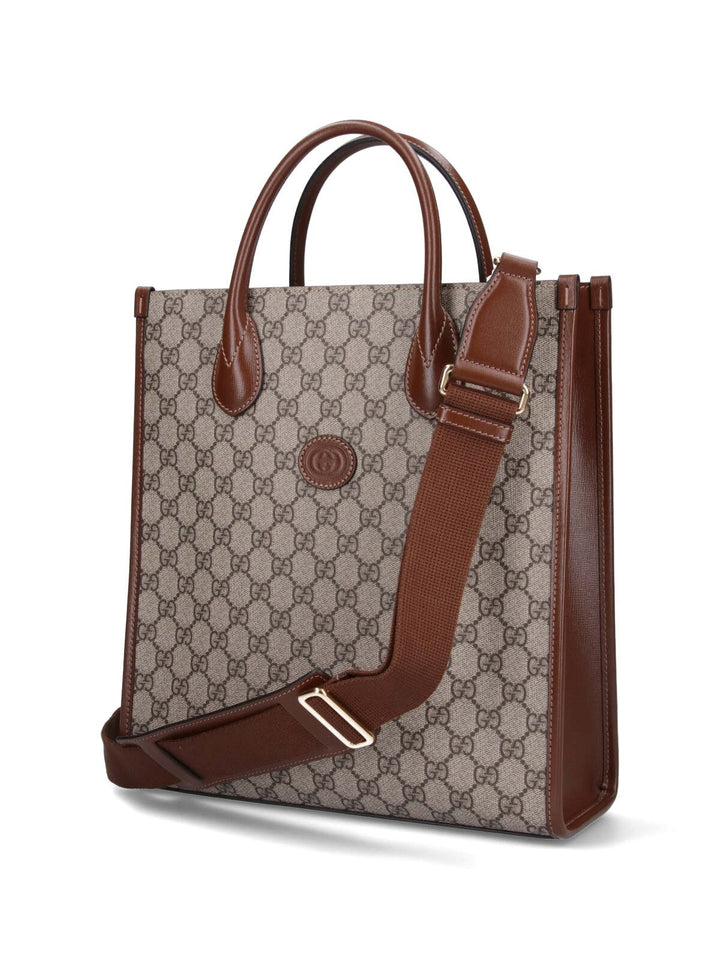 GUCCI GG SUPREME VERTICAL MEDIUM TOTE BAG