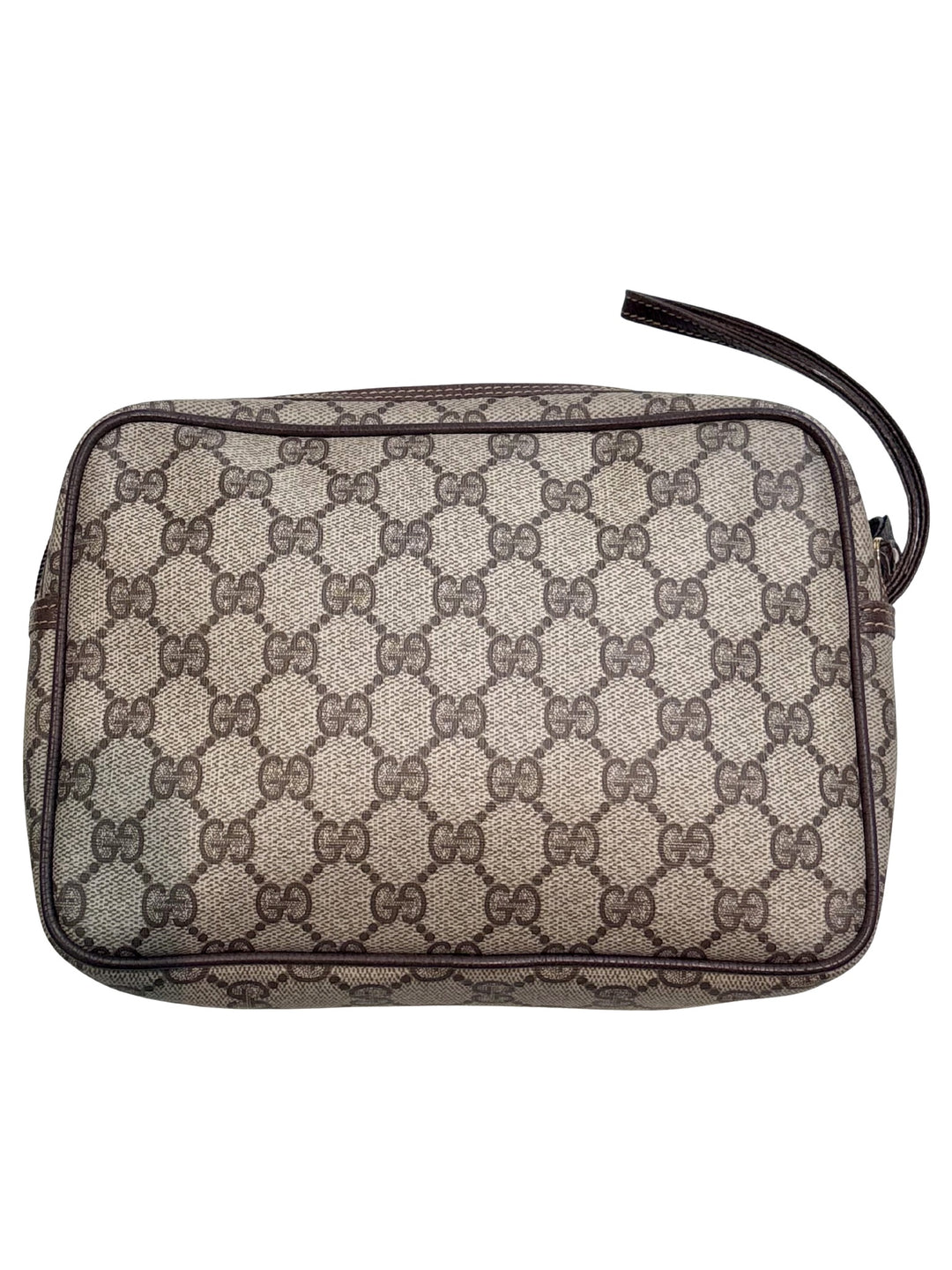 GUCCI GG SUPREME VINTAGE CLUTCH WRISTLET BAG