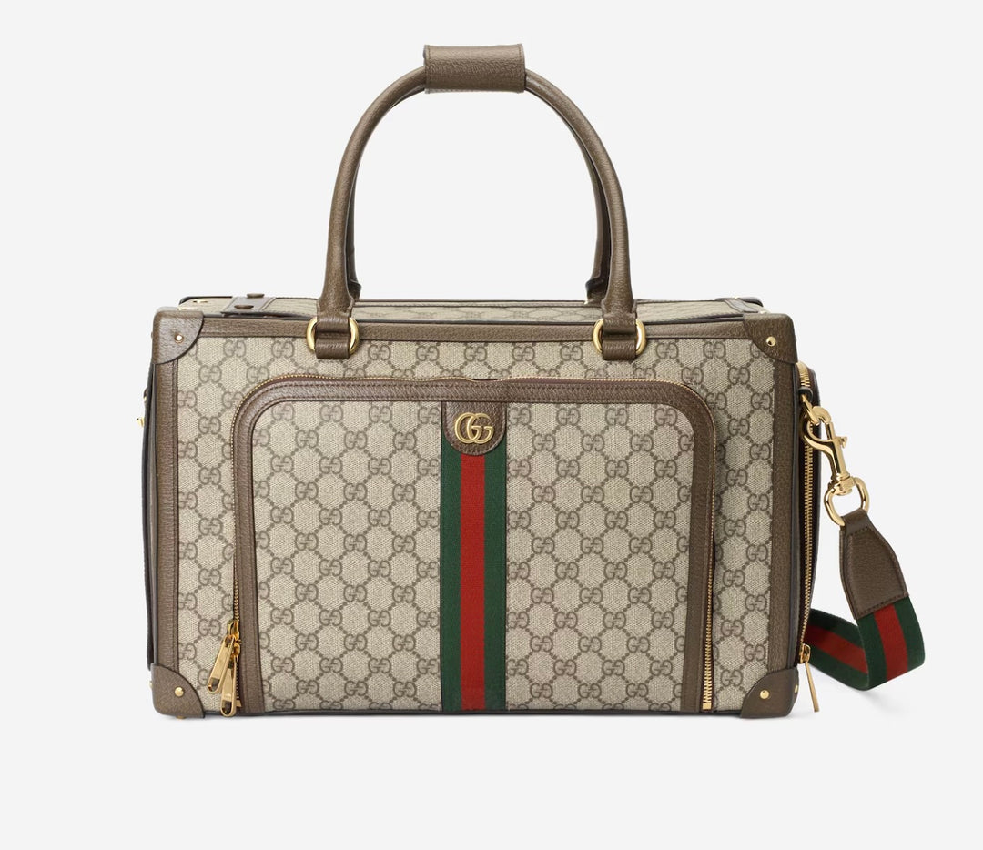 GUCCI GG SUPREME WEB PET CARRIER – Caroline's Fashion Luxuries