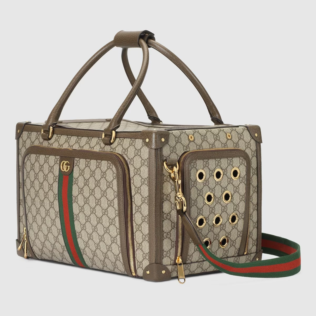 GUCCI GG SUPREME WEB PET CARRIER – Caroline's Fashion Luxuries