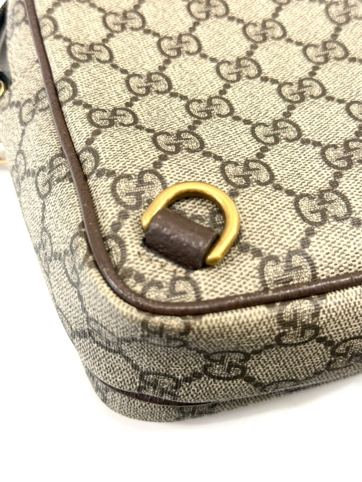 GUCCI GG SUPREME MINI OPHIDIA WEB CROSSBODY BAG