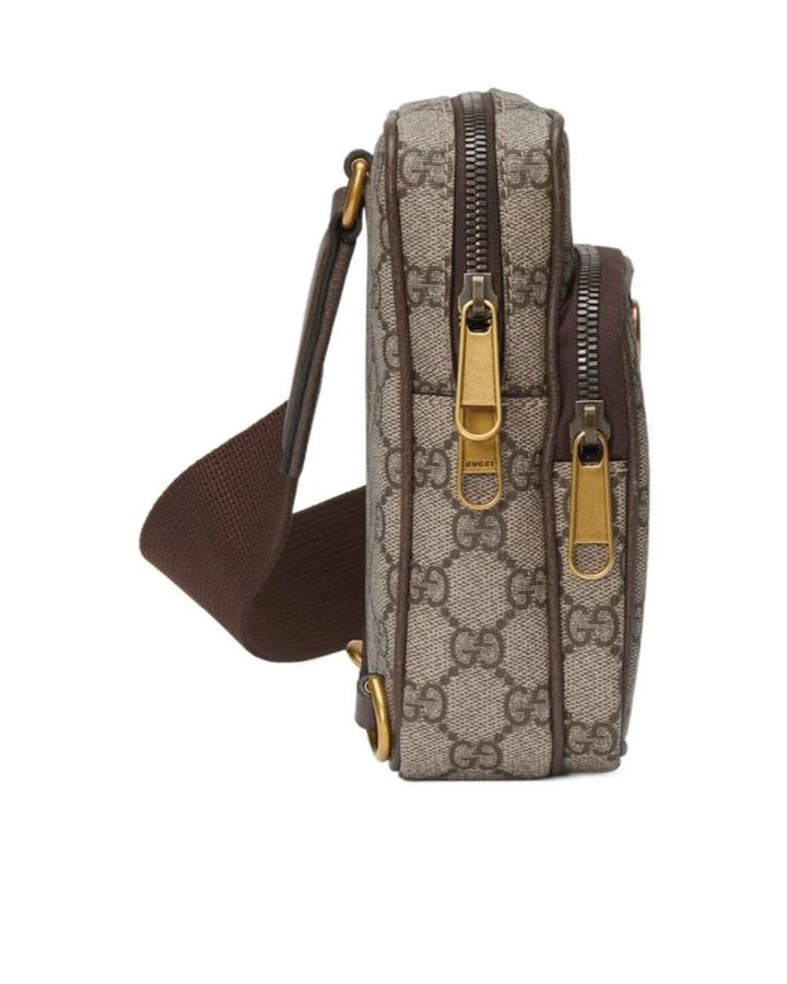 GUCCI GG SUPREME MINI OPHIDIA WEB CROSSBODY BAG
