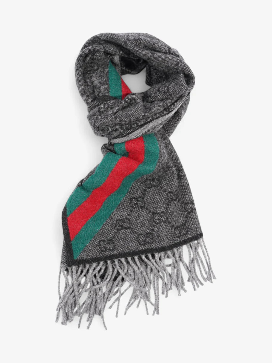 GUCCI GG SUPREME WEB WOOL CASHMERE BLEND SCARF – Caroline's