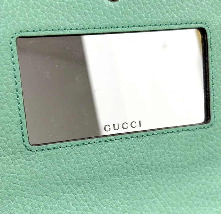 GUCCI GG MARMONT CALFSKIN LEATHER CHAIN WALLET – APPLE GREEN