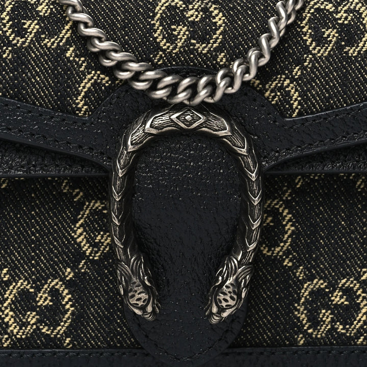 GUCCI DENIM GG MONOGRAM SUPER MINI DIONYSUS SHOULDER BAG