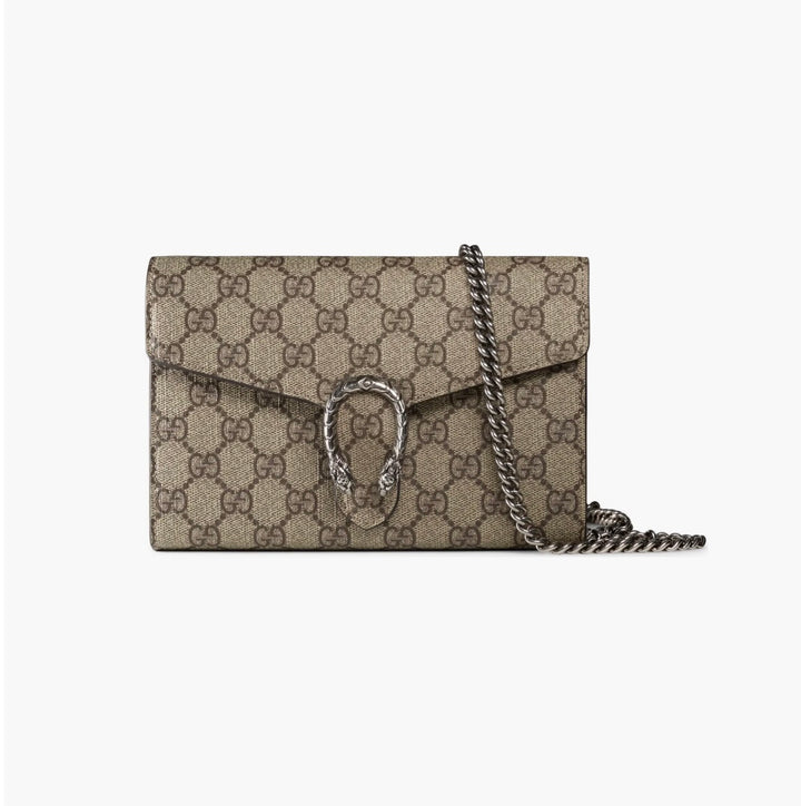 GUCCI GG SUPREME MONOGRAM DIONYSUS WALLET ON CHAIN
