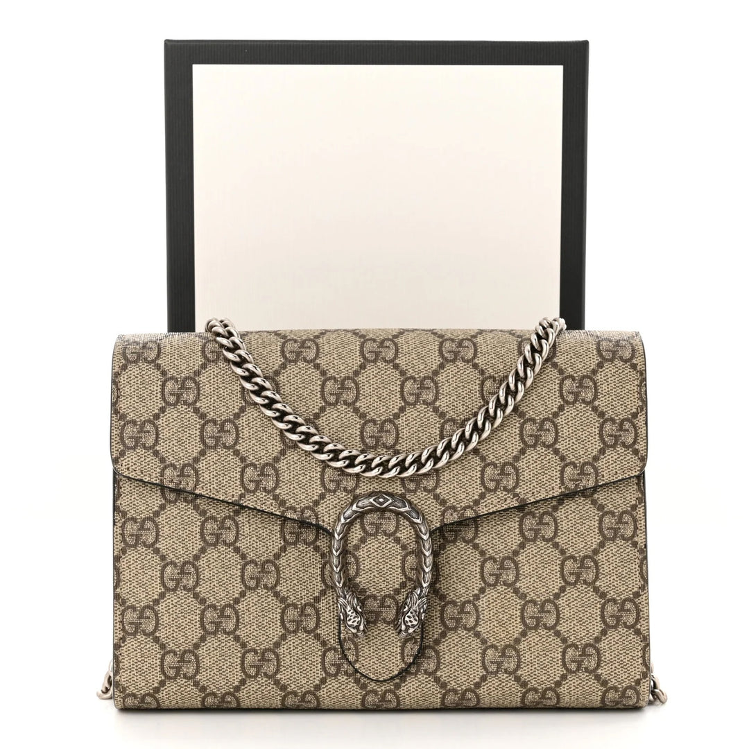 GUCCI GG SUPREME MONOGRAM DIONYSUS WALLET ON CHAIN