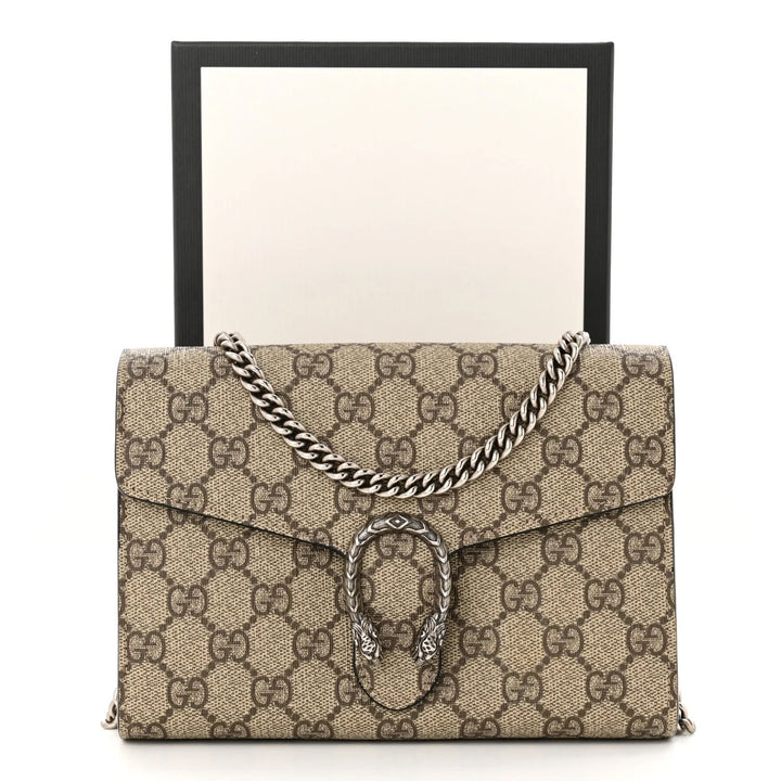 GUCCI GG SUPREME MONOGRAM DIONYSUS WALLET ON CHAIN