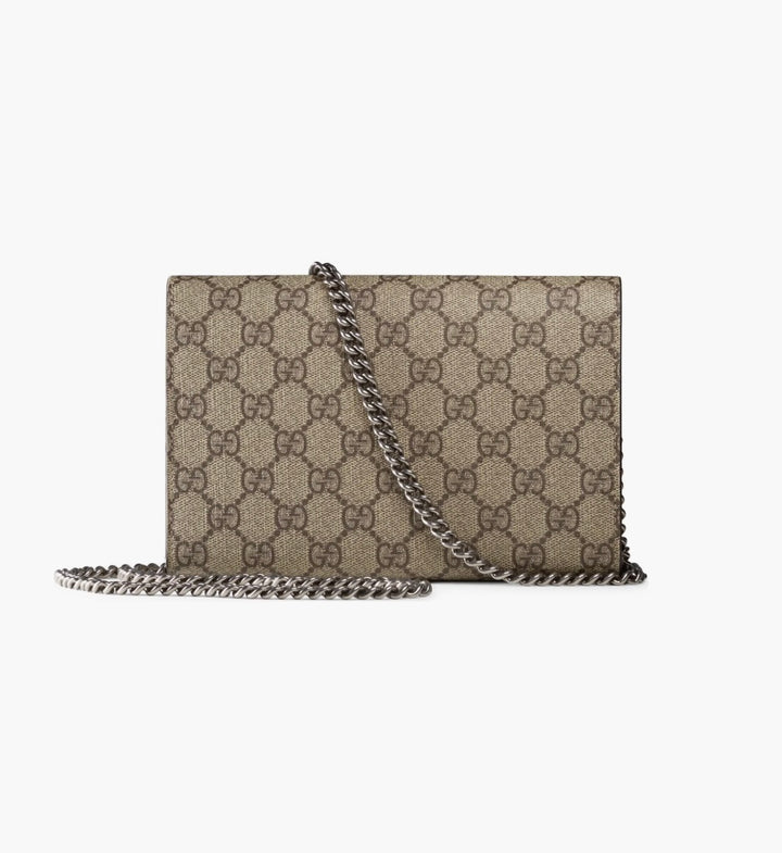 GUCCI GG SUPREME MONOGRAM DIONYSUS WALLET ON CHAIN