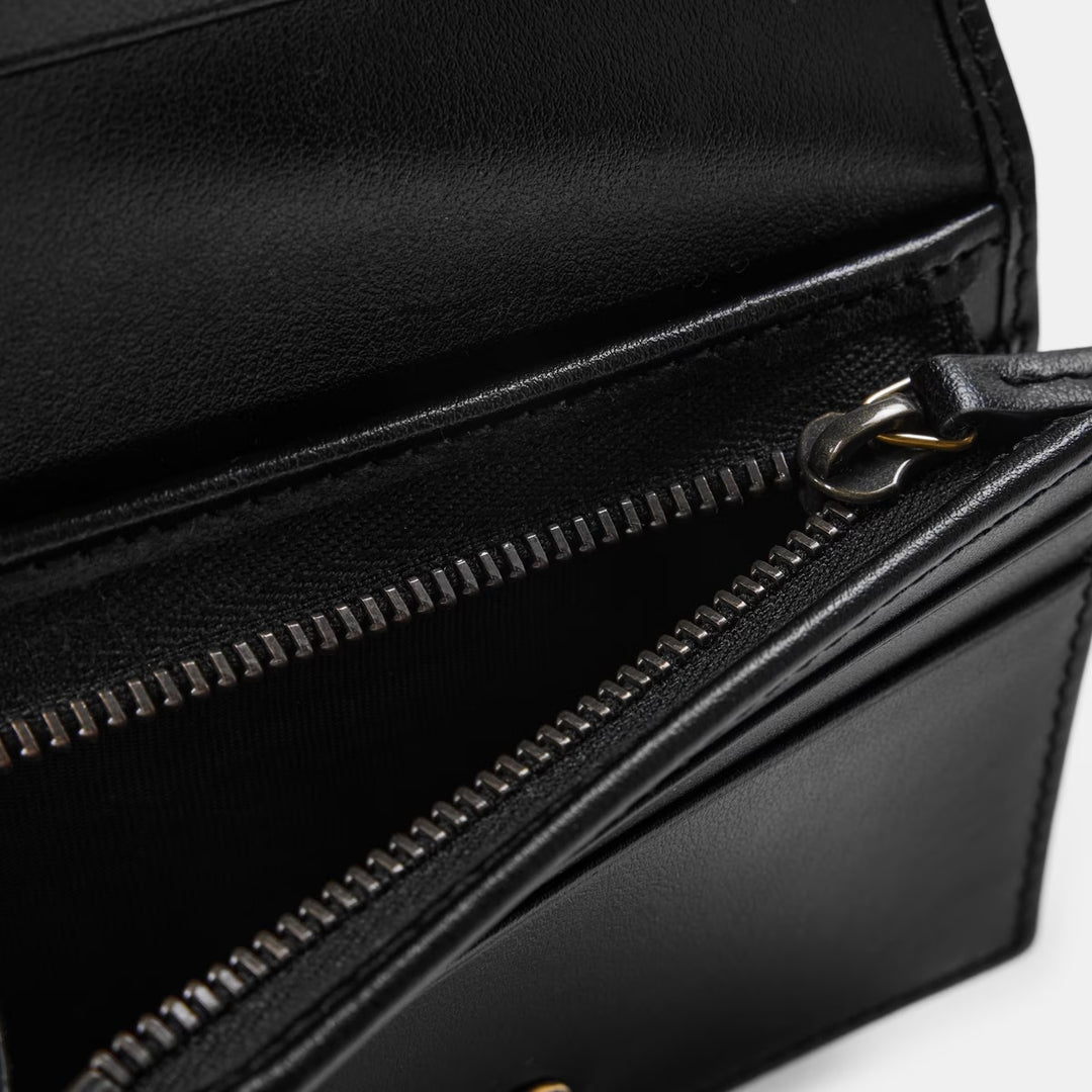 GUCCI GG MARMONT LAMBSKIN LEATHER CARD CASE BI-FOLD WALLET