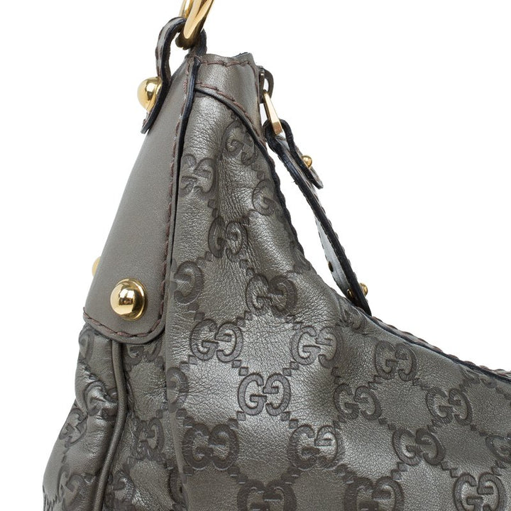 GUCCI GUCCISSIMA JOCKEY LEATHER HOBO BAG