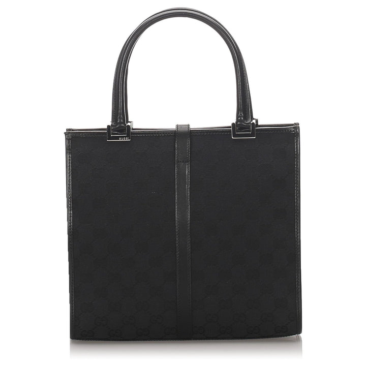 GUCCI GG CANVAS &amp; LEATHER JACKIE TOTE BAG