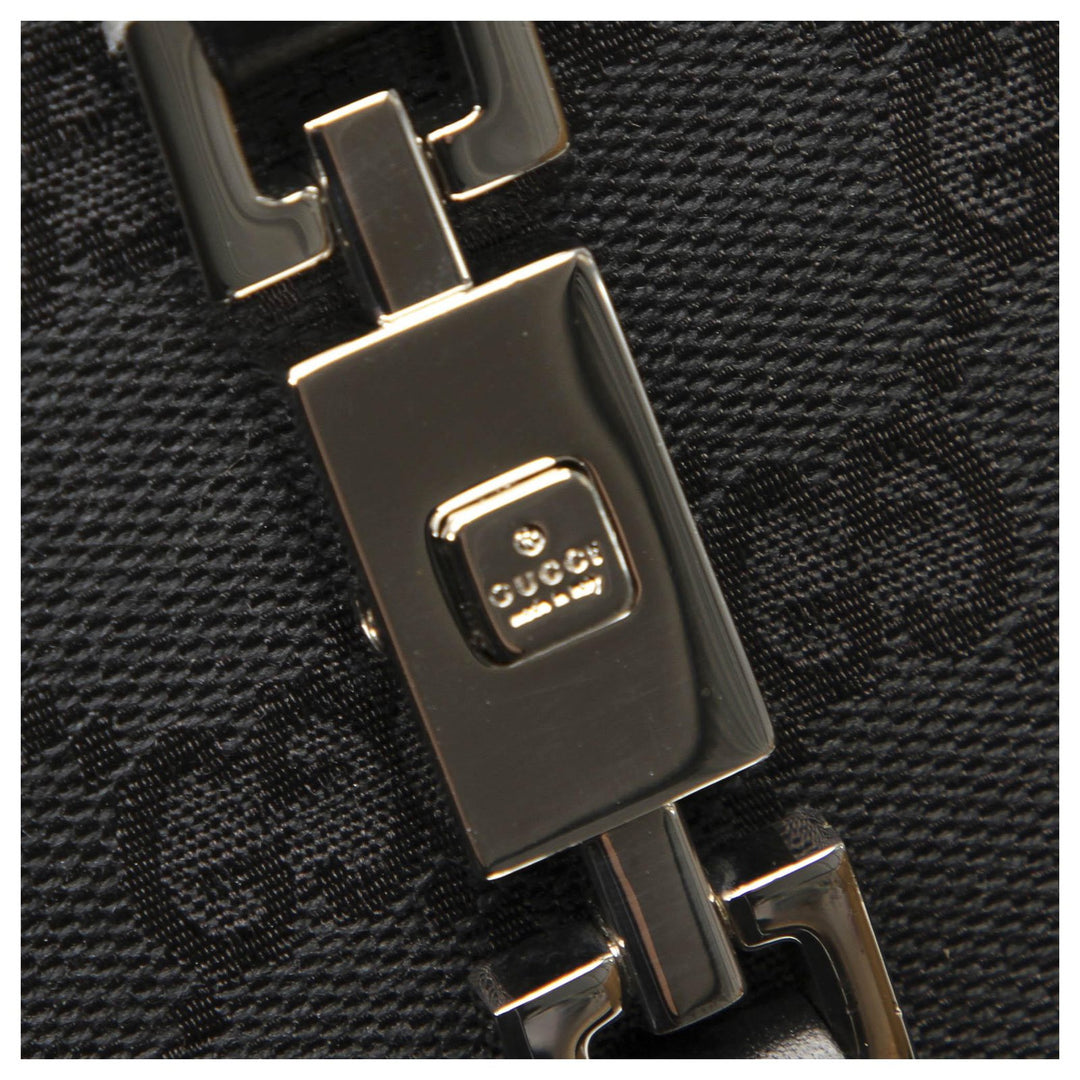 GUCCI GG CANVAS &amp; LEATHER JACKIE TOTE BAG