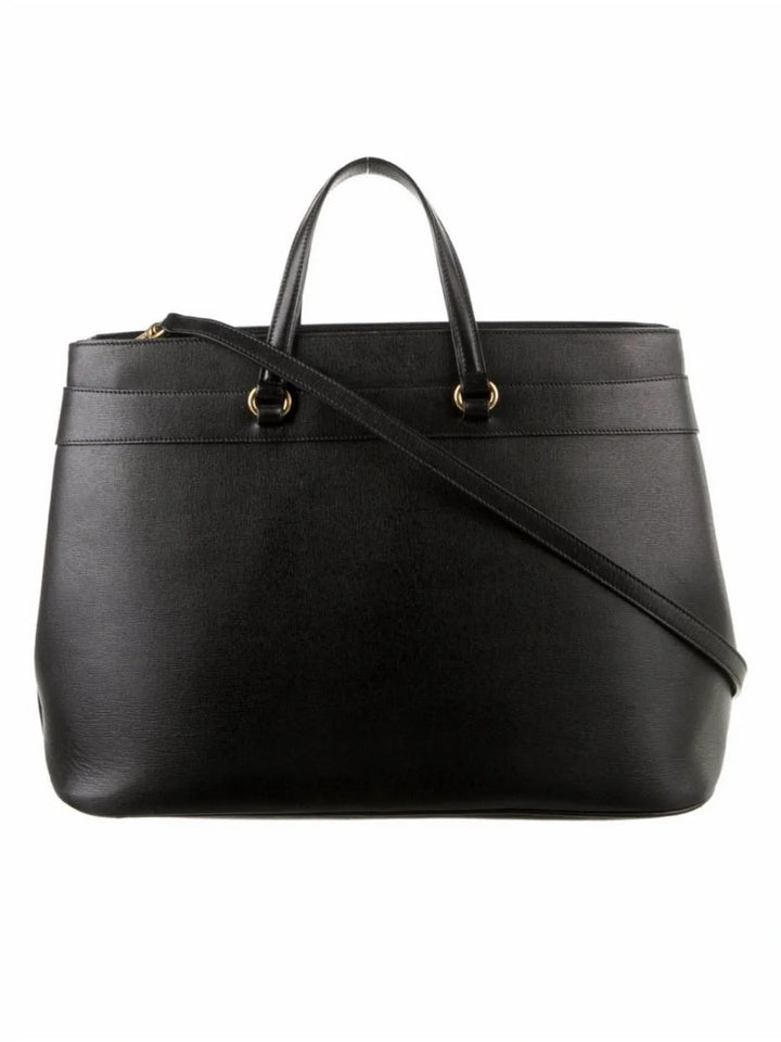 GUCCI HORSEBIT BRIGHT BIT CALFSKIN LEATHER TOTE BAG