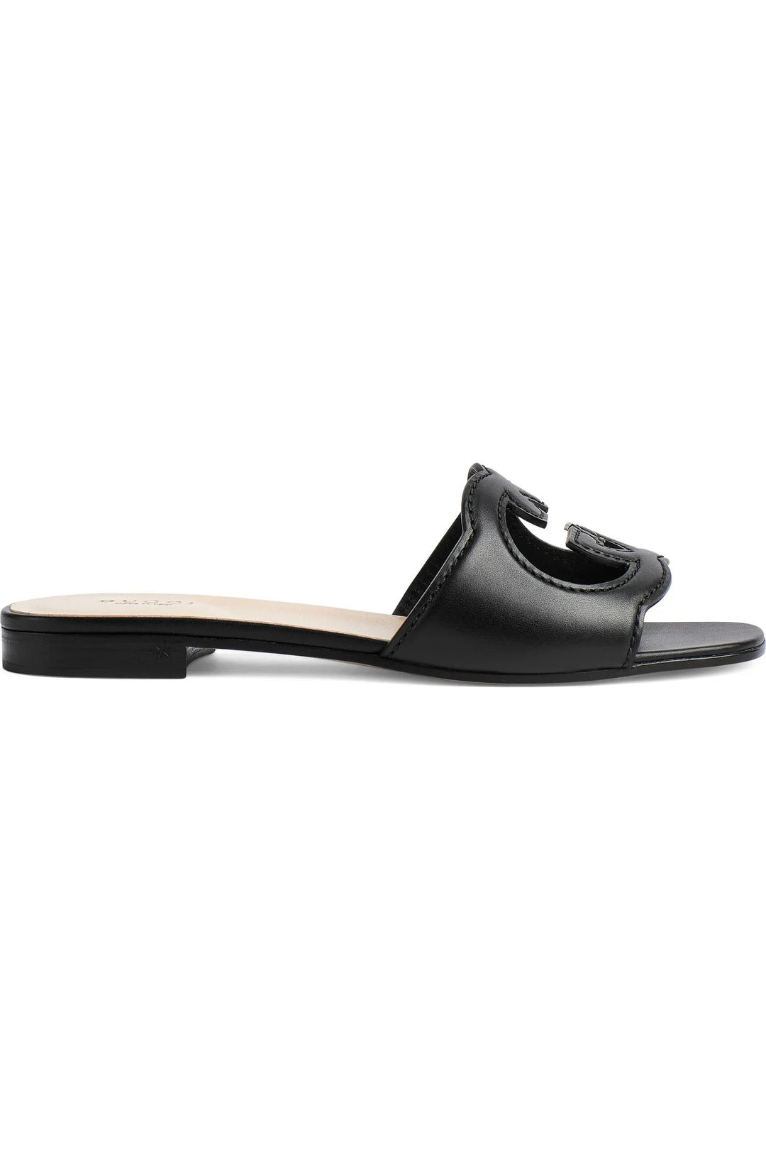 GUCCI INTERLOCKING G COUTOUT CALFSKIN LEATHER MULES