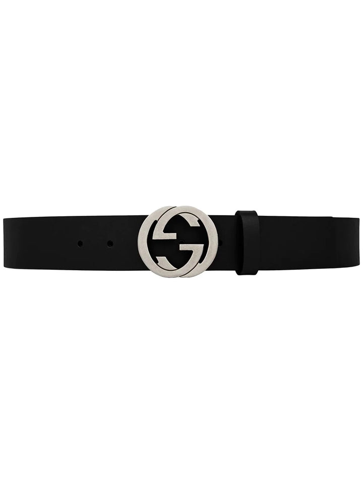 GUCCI INTERLOCKING GG SIGNATURE LEATHER BELT