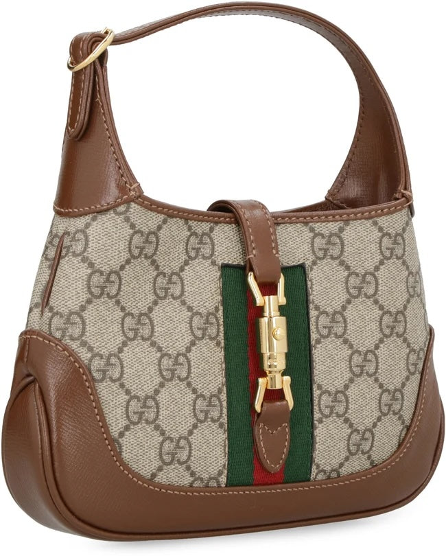 GUCCI GG SUPREME MONOGRAM WEB MINI JACKIE 1961 HOBO BAG