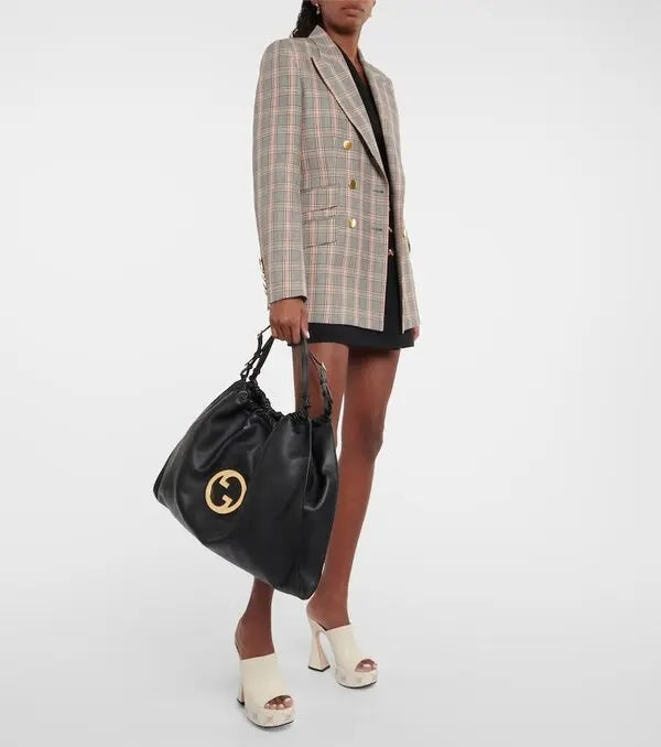 GUCCI BLONDIE LARGE CALFSKIN LEATHER TOTE BAG