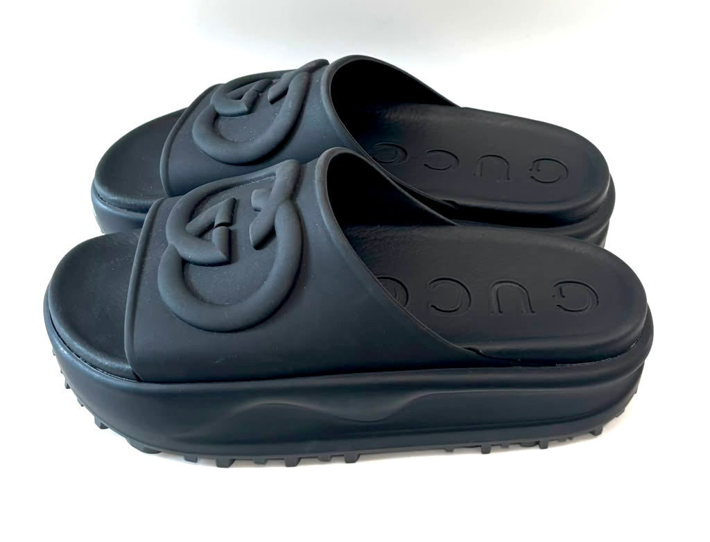 GUCCI LOVE PARADE MIAMI PLATFORM SLIDE MULES