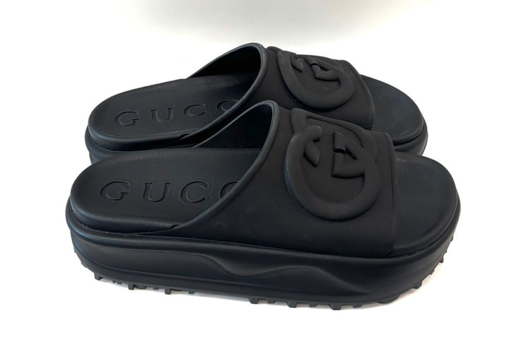 GUCCI LOVE PARADE MIAMI PLATFORM SLIDE MULES