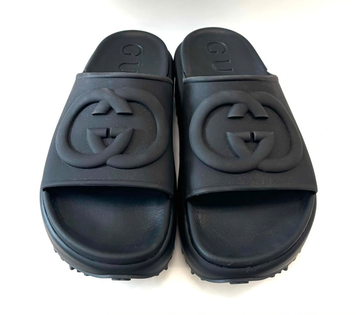 GUCCI LOVE PARADE MIAMI PLATFORM SLIDE MULES