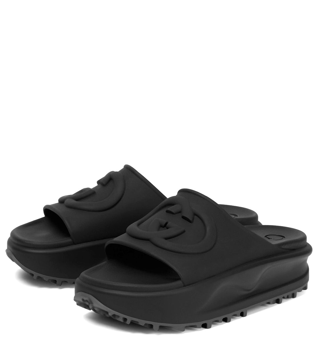 GUCCI LOVE PARADE MIAMI PLATFORM SLIDE MULES