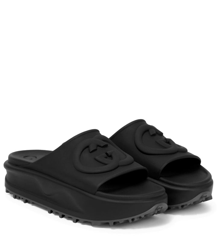 GUCCI LOVE PARADE MIAMI PLATFORM SLIDE MULES