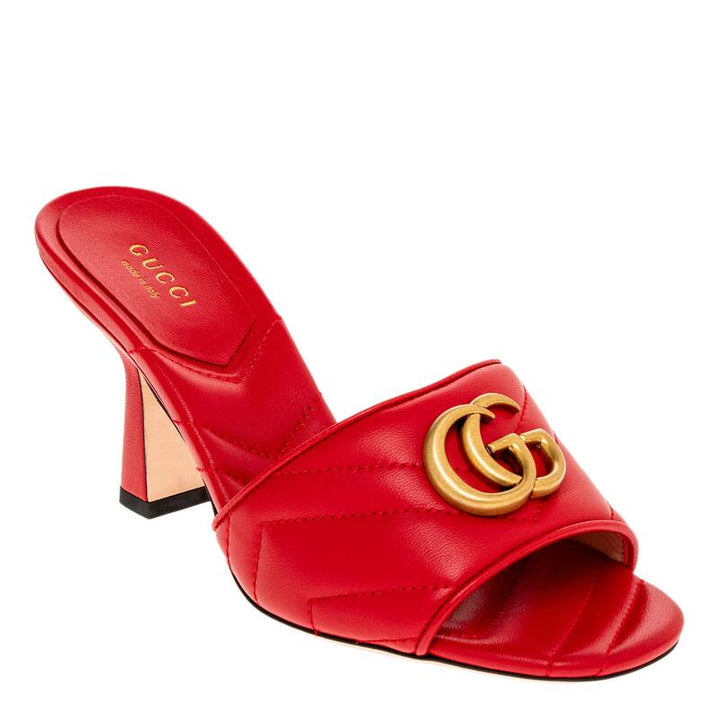 GUCCI GG MARMONT MATELASSÉ NAPPA LEATHER MULES