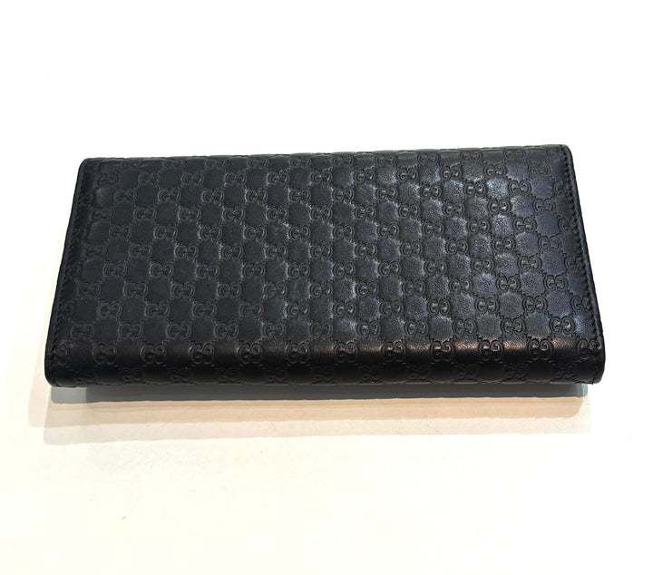 GUCCI MICROGUCCISSIMA CALFSKIN LEATHER CONTINENTAL WALLET