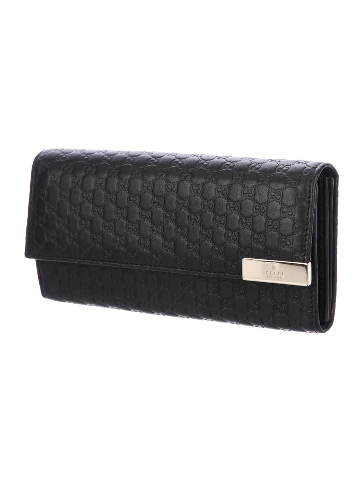 GUCCI MICROGUCCISSIMA CALFSKIN LEATHER CONTINENTAL WALLET