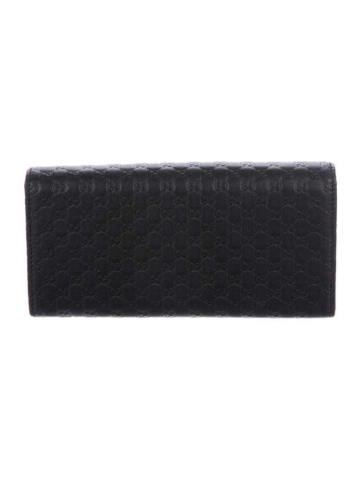GUCCI MICROGUCCISSIMA CALFSKIN LEATHER CONTINENTAL WALLET